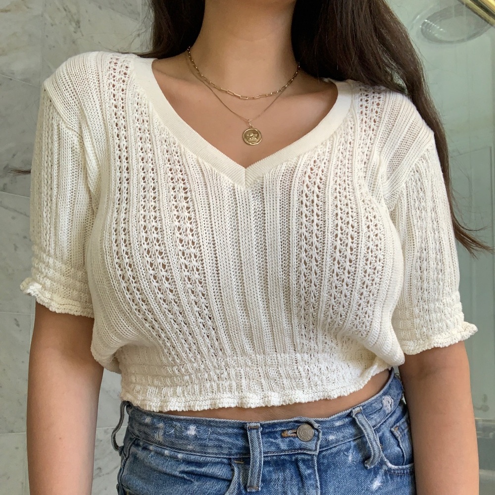 Zara Knit Cropped Sweater